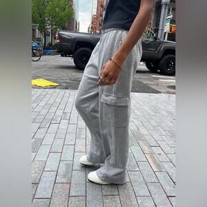 Brandy Melville Gray Anastasia Cargo Sweatpants